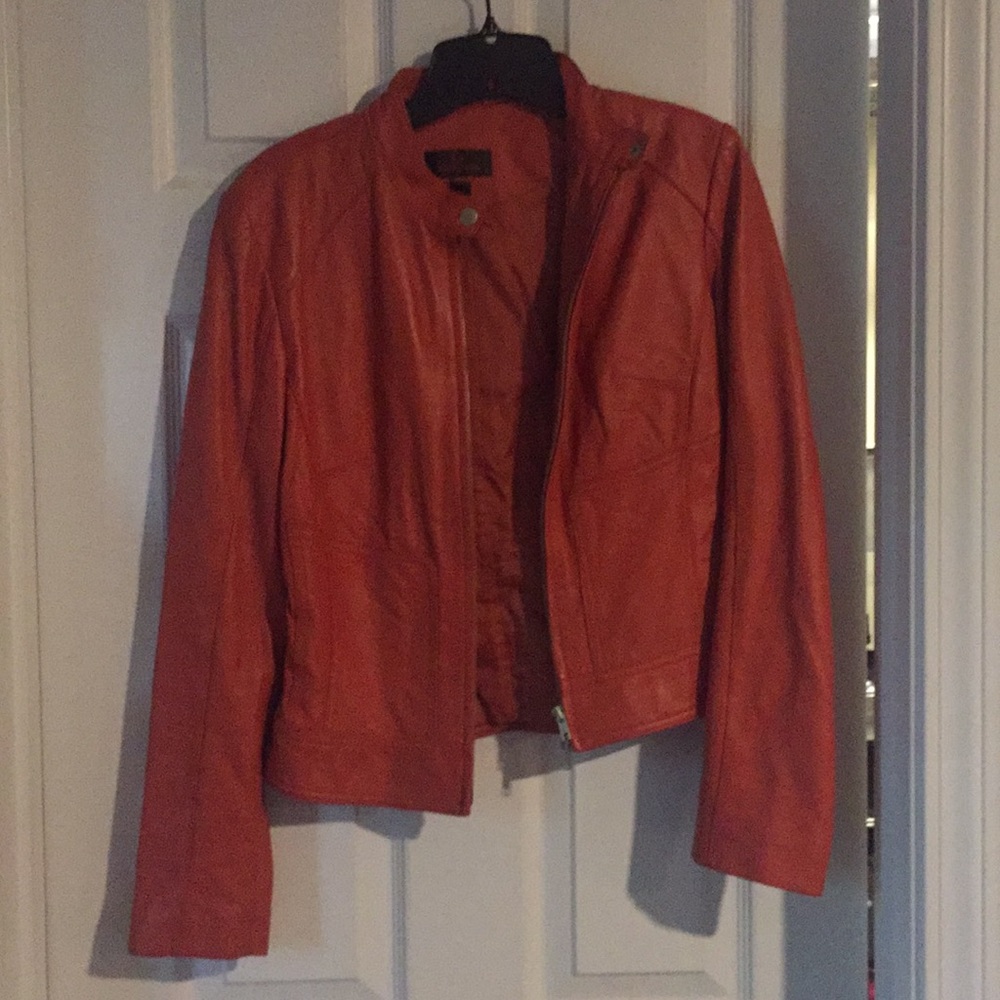 Danier Genuine leather orange jacket